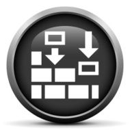 Wall icon on a round button N54