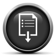 Document Downloading icon on a round button N6