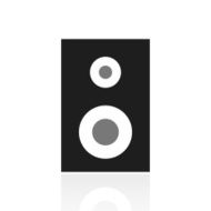 Audio Speaker icon on a white background N6