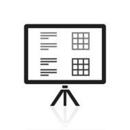 Presentation icon on a white background N12