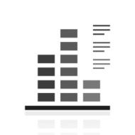 Bar Graph icon on a white background N125