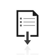 Document Downloading icon on a white background N4