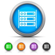 Computer Server icon on round buttons N4
