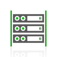 Computer Server icon on a white background N13