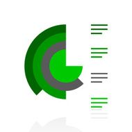 Coxcomb Chart icon on a white background N32