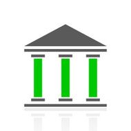 Bank icon on a white background N59