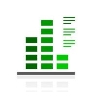 Bar Graph icon on a white background N127