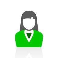 Businesswoman icon on a white background N32