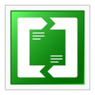 Chevron Chart icon on a square button N37