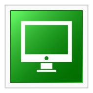 Computer icon on a square button N12
