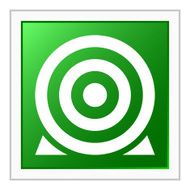 Target icon on a square button N34