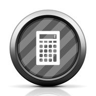 Calculator icon on a round button N8