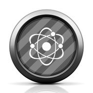 Atom icon on a round button N8