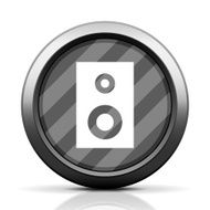 Audio Speaker icon on a round button N8