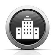 Office Building icon on a round button N83