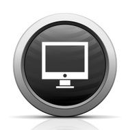 Computer icon on a round button N26
