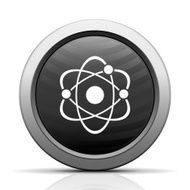 Atom icon on a round button N9