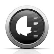 Coxcomb Chart icon on a round button N43