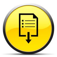 Document Downloading icon on a round button N9