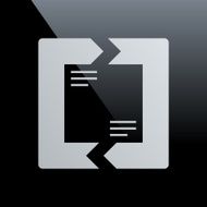 Chevron Chart icon on a black background N19
