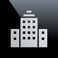 Office Building icon on a black background N19