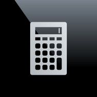 Calculator icon on a black background N2