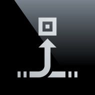 Conveyor icon on a black background N11