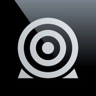 Target icon on a black background N17