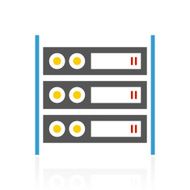Computer Server icon on a white background N14