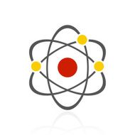 Atom icon on a white background N7