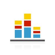 Bar Graph icon on a white background N128