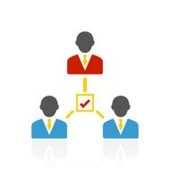 Leadership icon on a white background N19