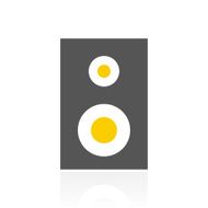 Audio Speaker icon on a white background N7