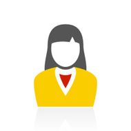 Businesswoman icon on a white background N33