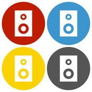 Audio Speaker icon on circle buttons