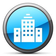 Office Building icon on a round button N84