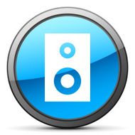 Audio Speaker icon on a round button N10