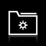 Folder icon on a black background N3