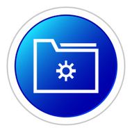 Folder icon on a round button N10
