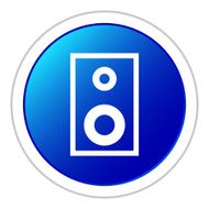 Audio Speaker icon on a round button N11