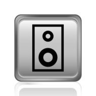 Audio Speaker icon on a square button N5