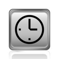 Clock icon on a square button