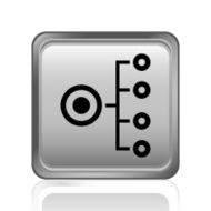 Organization Chart icon on a square button N17