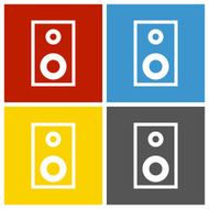 Audio Speaker icon on square buttons N3