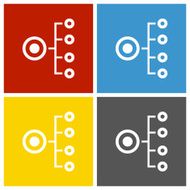 Organization Chart icon on square buttons N9