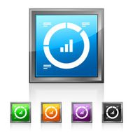 Donut Chart icon on square buttons N17