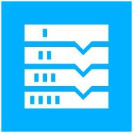 Flowchart icon on a blue background N21