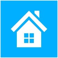 Home icon on a blue background N7