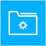 Folder icon on a blue background N2