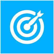 Target icon on a blue background N11
